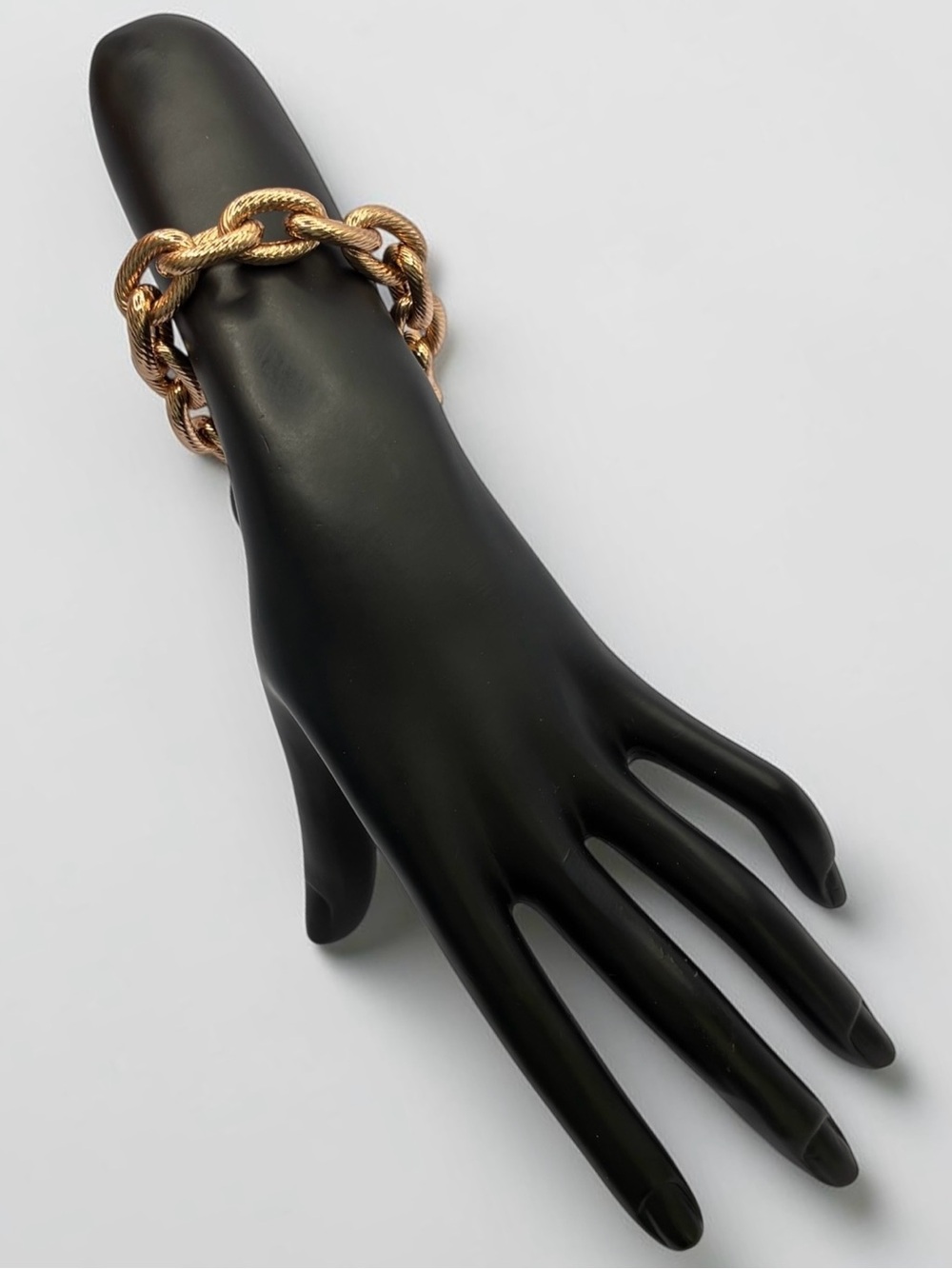 Milor Italy Bronze Textured Oval Link Bracelet - Picture 3 of 8